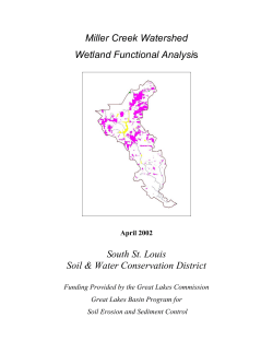 Miller Creek Watershed Wetland Functional Analysis South St. Louis