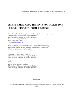 Sample Size Requirements for Multi-Day Travel Surveys