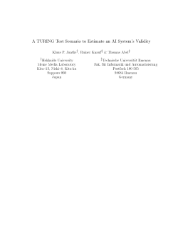 A TURING Test Scenario to Estimate an AI System`s Validity