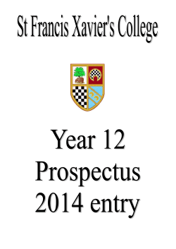 sixth form - St Francis Xavier`s College