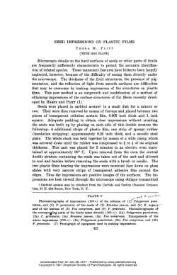 SEED IMPRESSIONS ON PLASTIC FILMS