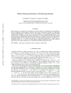 Better bitmap performance with Roaring bitmaps