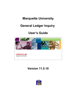 General Ledger Training