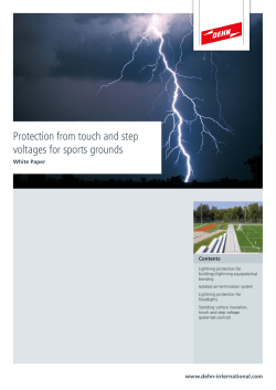 Protection from touch and step voltages for sports grounds