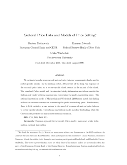 Sectoral Price Data and Models of Price Setting