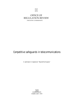 Competitive safeguards in telecommunications