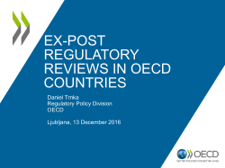 Ex-post regulatory reviews in OECD countries