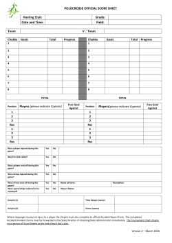 Australian Polocrosse Official Score Sheet