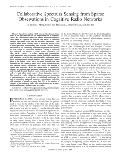 Collaborative Spectrum Sensing from Sparse Observations in