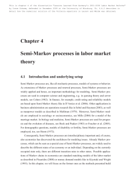 Chapter 4 Semi-Markov processes in labor market theory