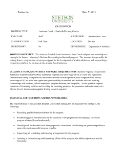 Baseball (Pitching Coach)