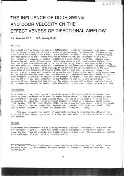 the influence of door swing and door velocity on the effectiveness of
