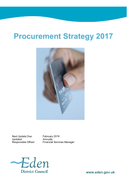 Procurement Strategy 2017