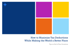 How to Maximize Tax Deductions While Making the World a Better