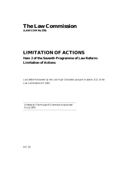Limitation of Actions