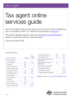 Tax agent online services guide