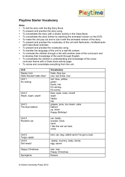 Playtime Starter Language summary English