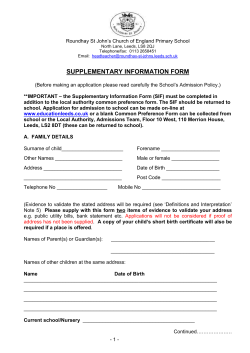 THE SCHOOL*S ADMISSIONS POLICY