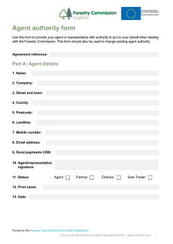 Agent authority form - Forestry Commission