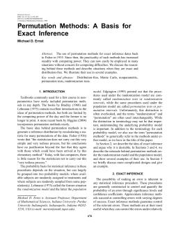 Permutation Methods: A Basis for Exact Inference