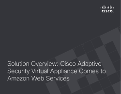 Cisco Adaptive Security Virtual Appliance Comes to Amazon Web