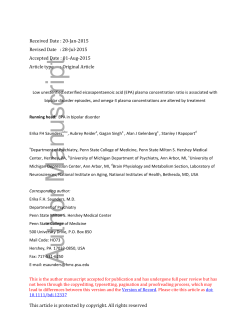 Low unesterified:esterified eicosapentaenoic acid (EPA
