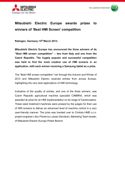 Mitsubishi Electric Europe awards prizes to winners of `Best HMI