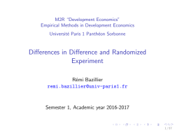 Differences in Difference and Randomized Experiment