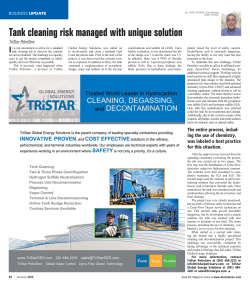 Tank cleaning risk managed with unique solution