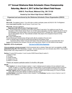 Oklahoma State Scholastic Championship Flyer 2017