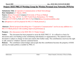 Cooperative Communication in Mesh