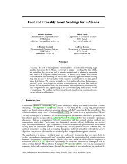 Fast and Provably Good Seedings for k