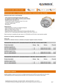Price list Q module 5.5 water (as Set WMME5)