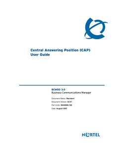 Central Answering Position (CAP) User Guide