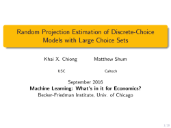 Random Projection Estimation of Discrete