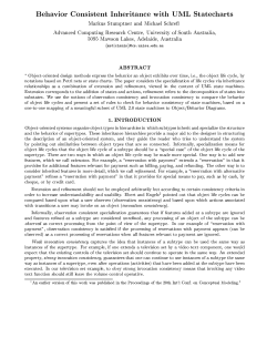 Behaviour consistent Inheritance with UML Statecharts