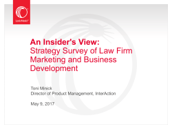 Strategy Survey of Law Firm Marketing and Business Development