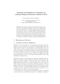Matching and Significance Evaluation of combined Sequence