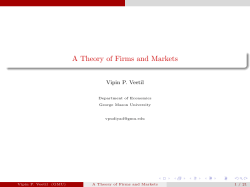 A Theory of Firms and Markets