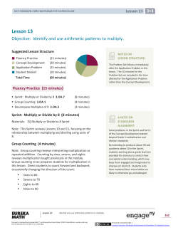 Grade 3 Mathematics Module 3, Topic D, Lesson 13