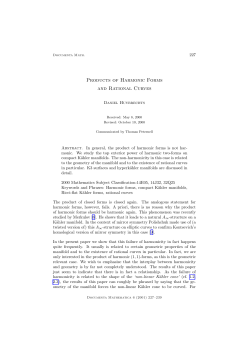 Products of Harmonic Forms and Rational Curves