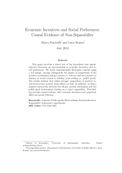 Economic Incentives and Social Preferences: Causal Evidence of