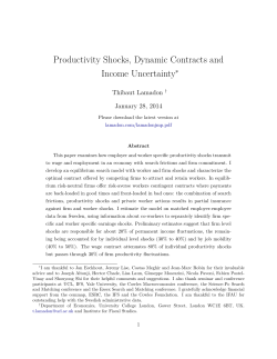 Productivity Shocks, Optimal Contracts and Income Dynamics