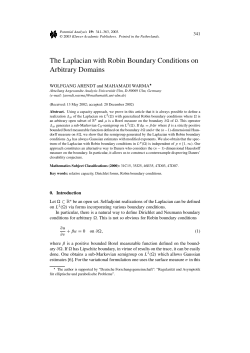 The Laplacian with Robin Boundary Conditions on Arbitrary Domains
