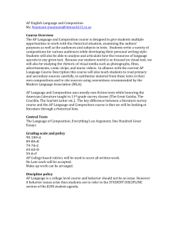 AP English Language and Composition Ms. Naumann
