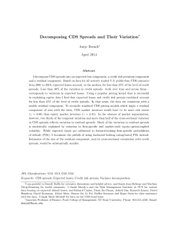 Decomposing CDS Spreads and Their Variation