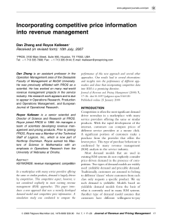 Incorporating competitive price information into