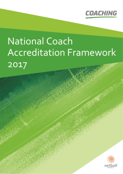 National Coach Accreditation Framework 2017