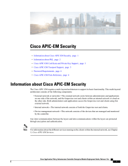 Cisco APIC-EM Security