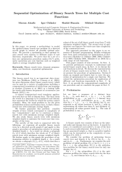 Sequential Optimization of Binary Search Trees for Multiple Cost